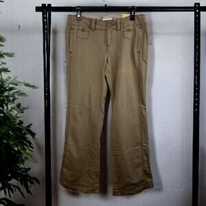 American Eagle Women's Sz 8 Low Rise Slouchy Pants, Brown wide leg new